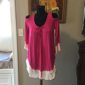 NWOT, Hot Pink Tunic- Large